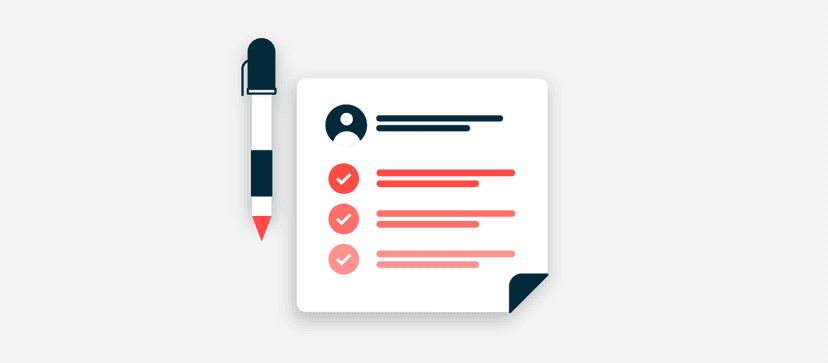 Checklist icon with pen